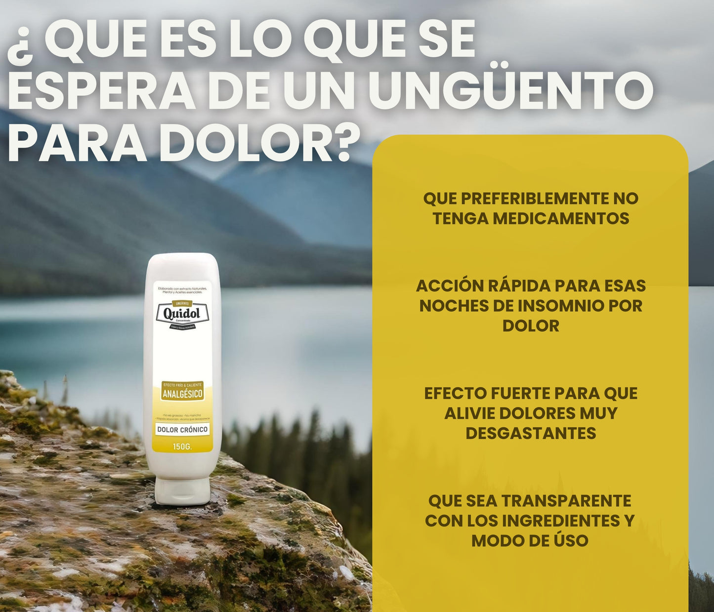 Quidol Ungüento 150gr. | Alivio Rápido para Dolor Muscular, Articular y Golpes – Efecto Frío y Calor