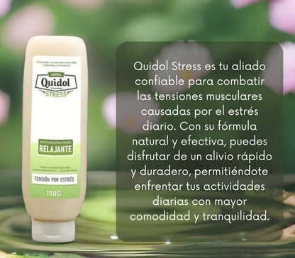 Quidol Stress 150g. | Ungüento Relajante para Cuello y Nuca – Alivia la Tensión, Reduce el Estrés y Ayuda a Dormir Mejor