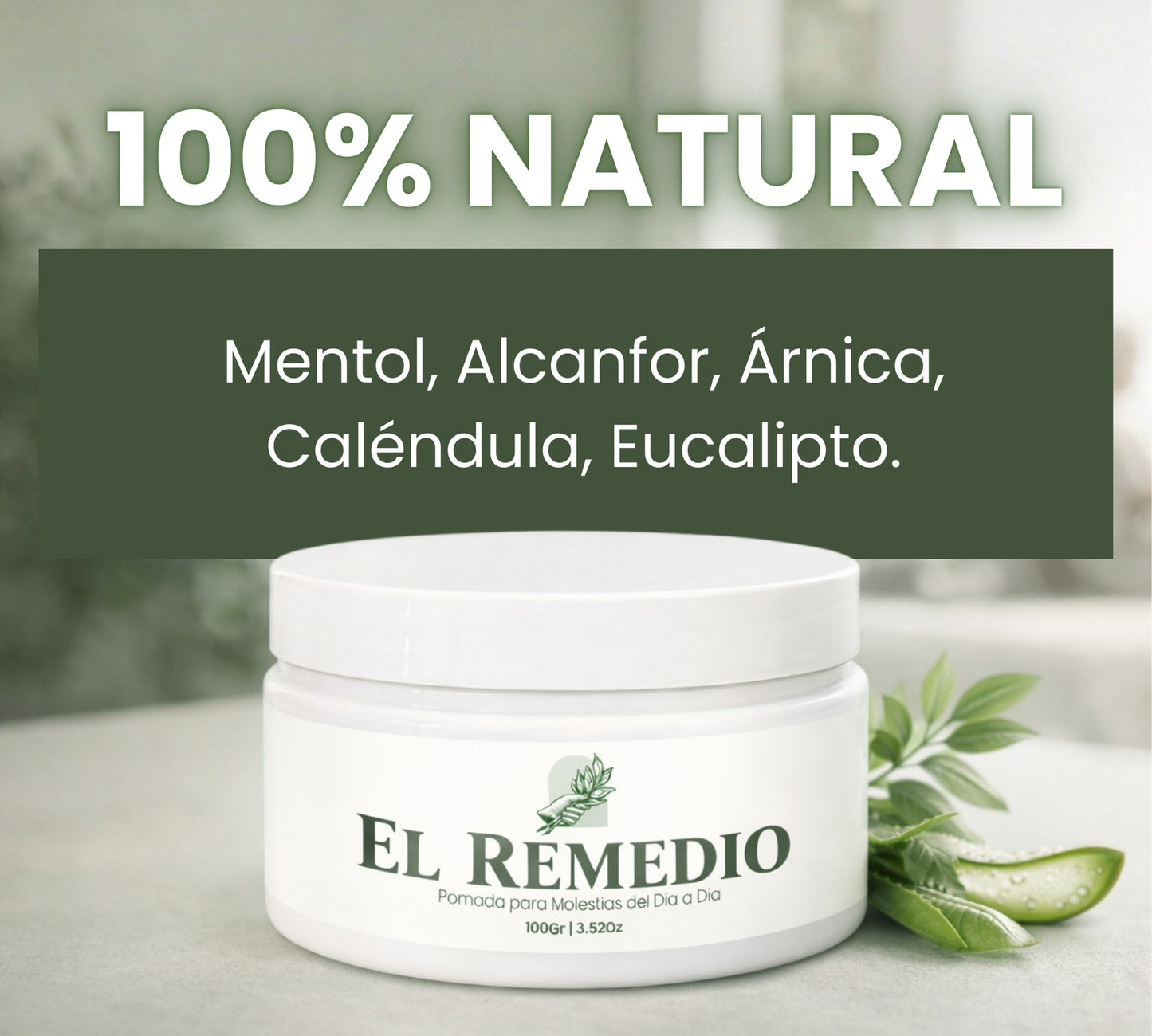 El Remedio 100gr – Pomada para Dolor Muscular y Golpes con Alivio Rápido