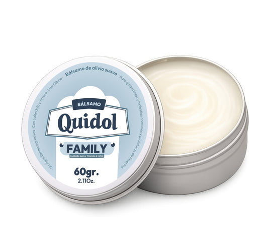 Quidol Family 60gr. | Bálsamo de Alivio Rápido para Golpes, Picaduras y Molestias Diarias – Fórmula Suave para Toda la Familia con Árnica y Caléndula