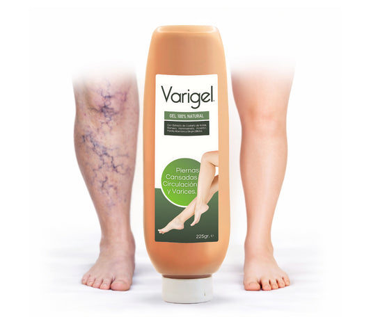 Varigel 225gr. | Alivio para Varices, Hinchazón y Piernas Cansadas con Efecto Refrescante Inmediato