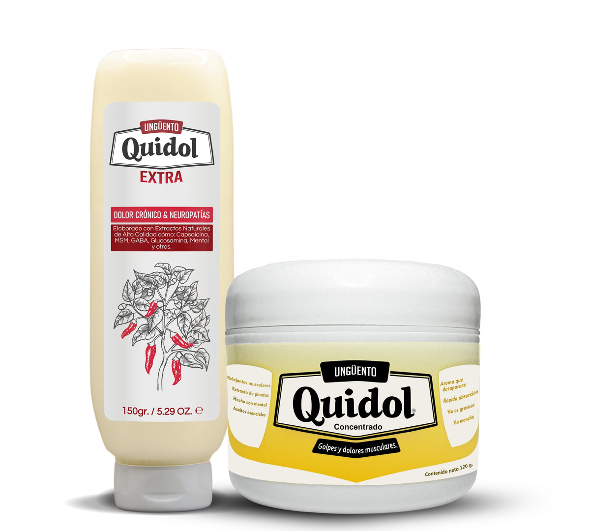 Kit Quidol Original 120 g + Quidol Extra 150 g | Para dolor muscular, articular y nervioso
