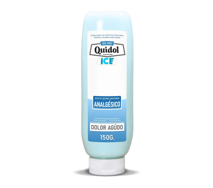 Quidol Ice 150gr. | Gel Extra Frío para Alivio Inmediato de Dolor Muscular y Articular – Efecto Cooling Intenso con Mentol, Árnica y Aloe Vera