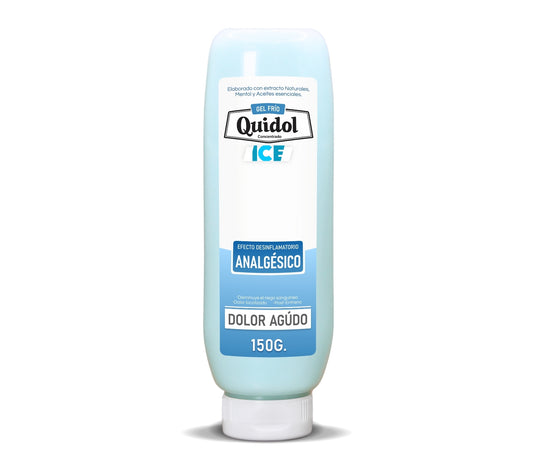 Quidol Ice 150gr. | Gel Extra Frío para Alivio Inmediato de Dolor Muscular y Articular – Efecto Cooling Intenso con Mentol, Árnica y Aloe Vera