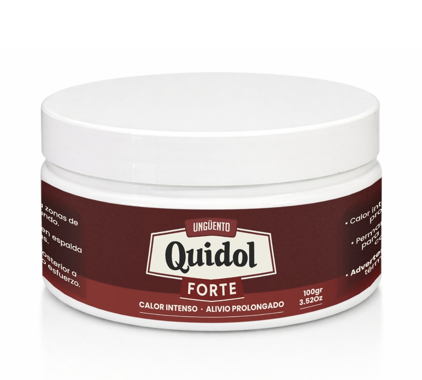 Quidol Forte Ungüento 100gr. – Calor Extremo de Acción Profunda para Músculos y Articulaciones