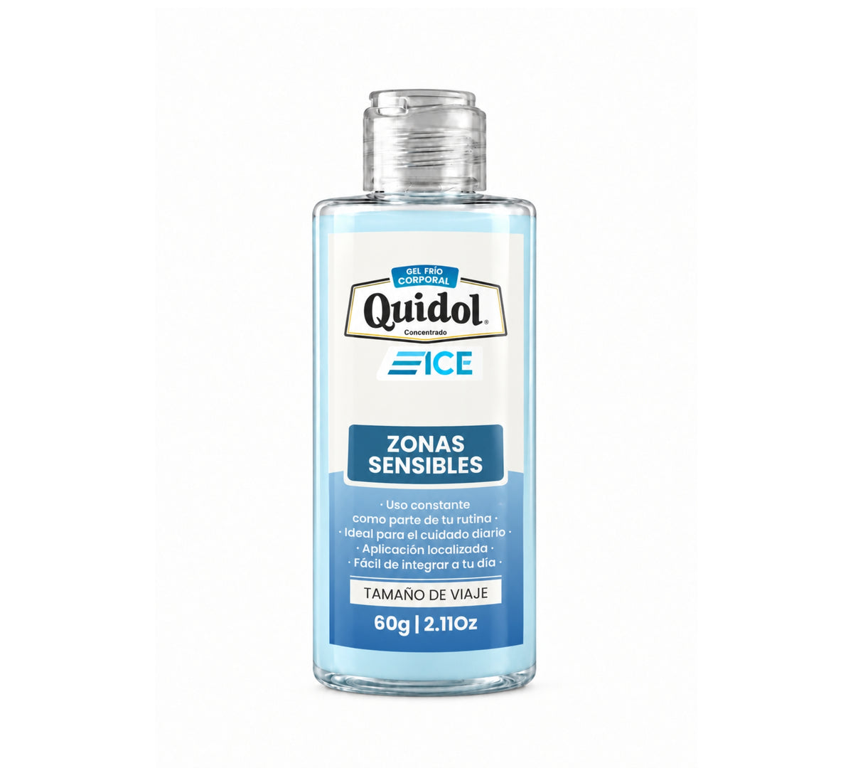 Quidol Ice 60gr. | Gel Extra Frío para Molestias Musculares, Articulares y Después del Ejercicio – Tamaño Viaje