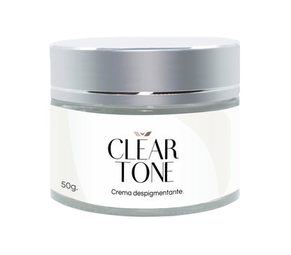 Clear Tone 50g. | Crema Despigmentante para Axilas, Rodillas, Codos, Cuello, Rostro y Manos – Ayuda a Aclarar Manchas por Sol, Edad y Desequilibrios Hormonales