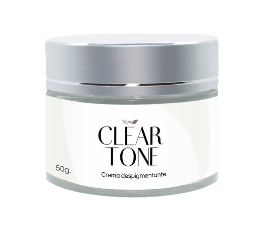 Clear Tone 50g. | Crema Despigmentante para Axilas, Rodillas, Codos, Cuello, Rostro y Manos – Ayuda a Aclarar Manchas por Sol, Edad y Desequilibrios Hormonales