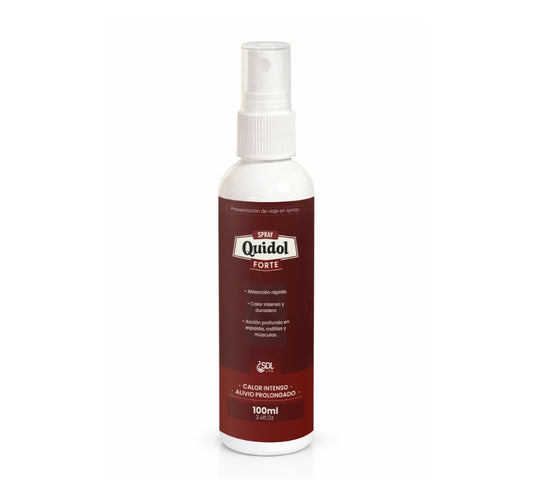 Quidol Forte Spray 100ml. – Calor Extremo de Acción Inmediata para Activación Muscular y Aplicación sin Contacto