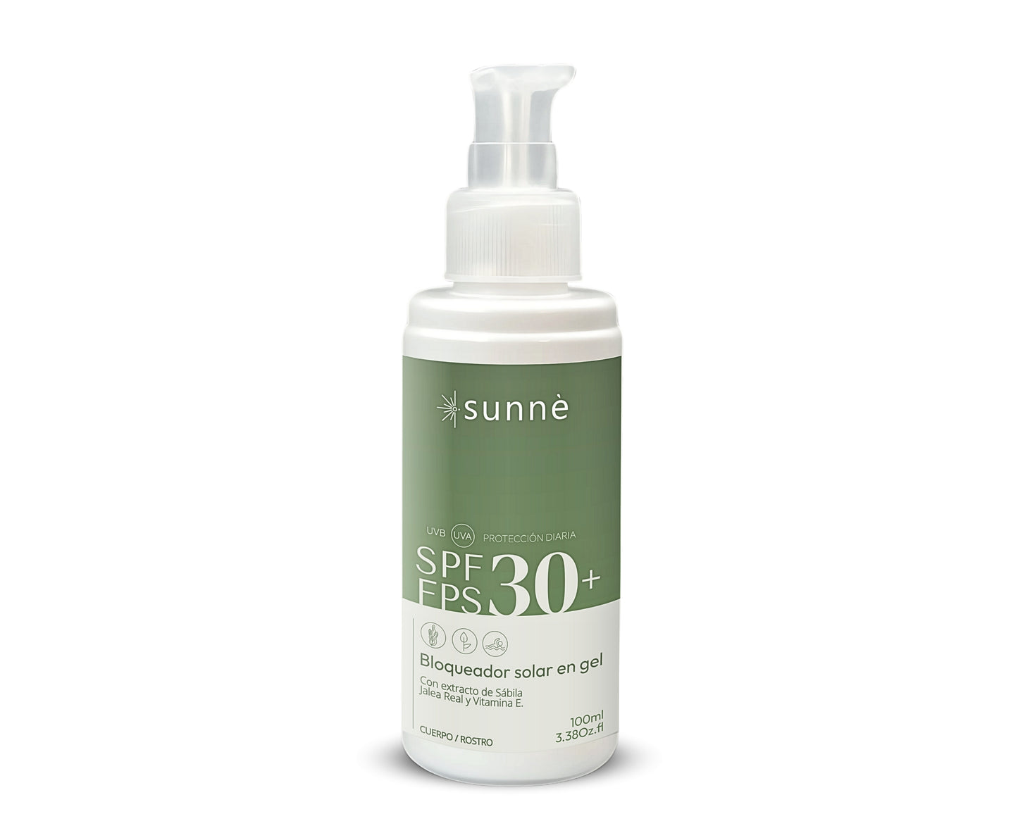 Sunnè 100ml. | Bloqueador solar facial en gel FPS 30 – Protección contra sol y luz azul – Control de grasa, uso diario y acabado mate