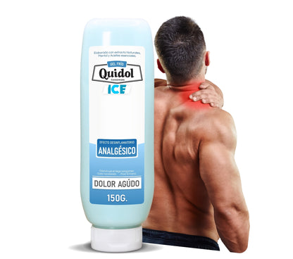 Quidol Ice 150gr. | Gel Extra Frío para Alivio Inmediato de Dolor Muscular y Articular – Efecto Cooling Intenso con Mentol, Árnica y Aloe Vera
