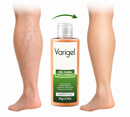 Varigel 60 g | Gel refrescante para piernas cansadas, pesadez y sensación de fatiga