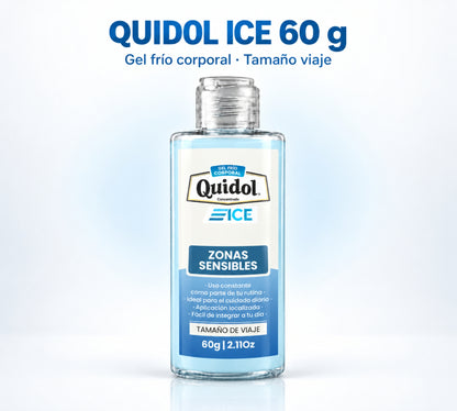 Quidol Ice 60gr. | Gel Extra Frío para Molestias Musculares, Articulares y Después del Ejercicio – Tamaño Viaje