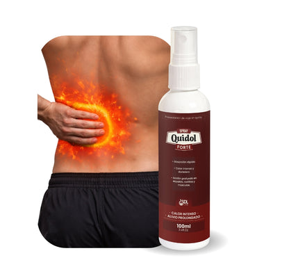 Quidol Forte Spray 100ml. – Calor Extremo de Acción Inmediata para Activación Muscular y Aplicación sin Contacto