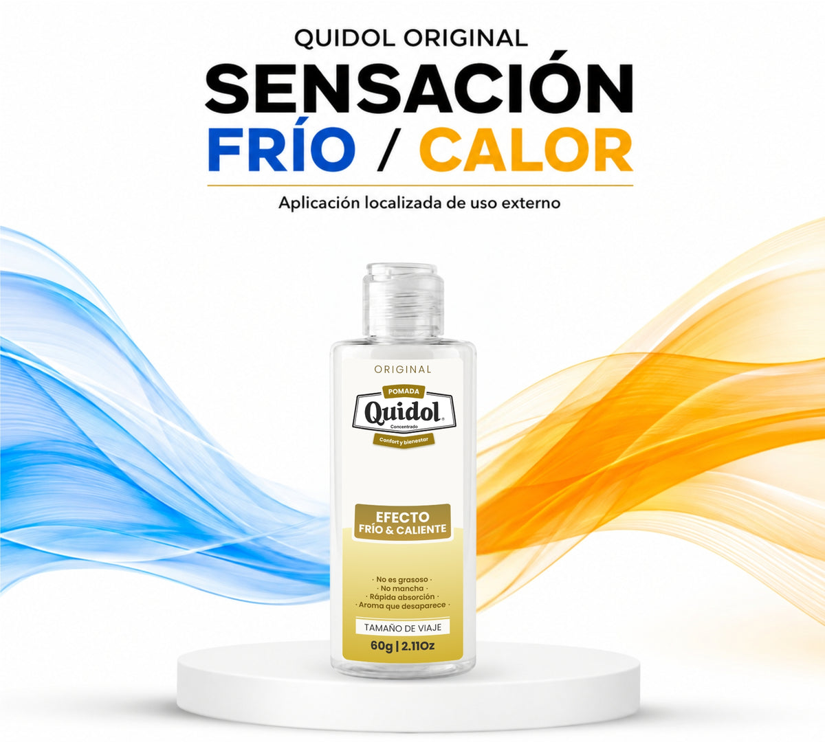 Quidol Original 60 g | Crema corporal de sensación frío-calor para molestias musculares y articulares