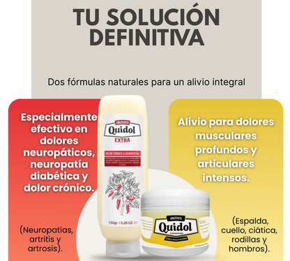Kit Quidol Original 120 g + Quidol Extra 150 g | Para dolor muscular, articular y nervioso
