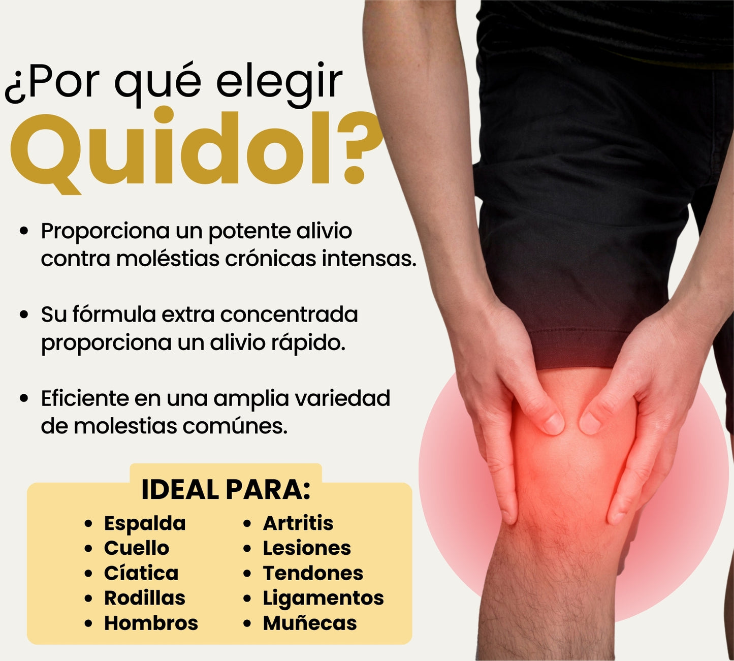 Quidol Ungüento 120gr. |  Alivio Rápido para Dolor Muscular, Articular y Golpes – Efecto Frío y Calor