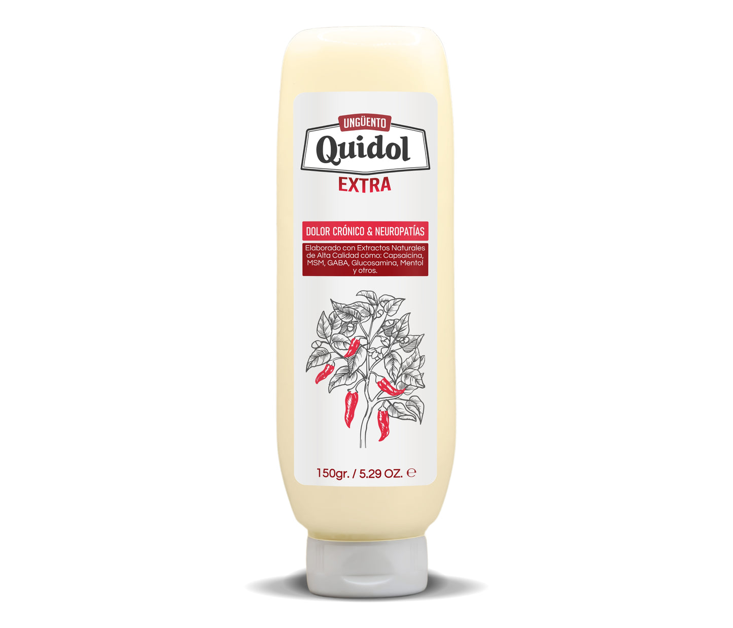 Quidol Extra 150gr. | Alivio Potente para Neuropatía, Dolor Nervioso y Articular – Fórmula Avanzada con Capsaicina, MSM y GABA