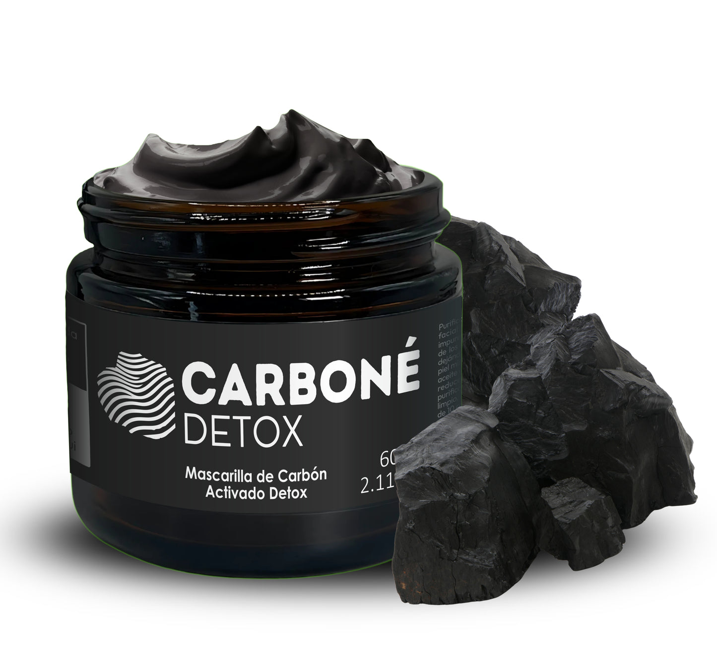 Carboné Detox 60g. | Mascarilla Facial de Carbón Activado para Limpieza Profunda, Eliminación de Impurezas y Control Total de Grasa en la Piel