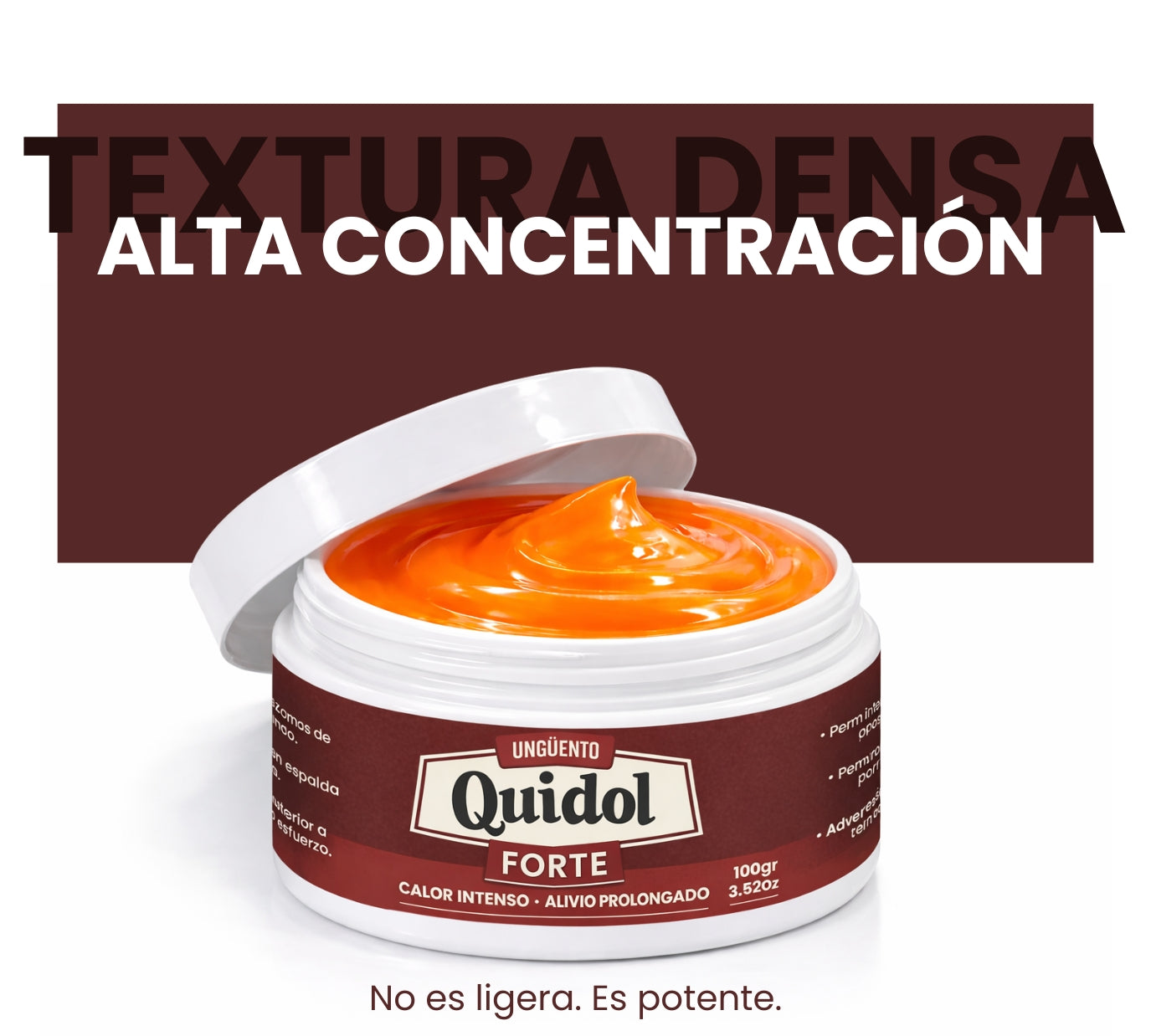 Quidol Forte Ungüento 100gr. – Calor Extremo de Acción Profunda para Músculos y Articulaciones