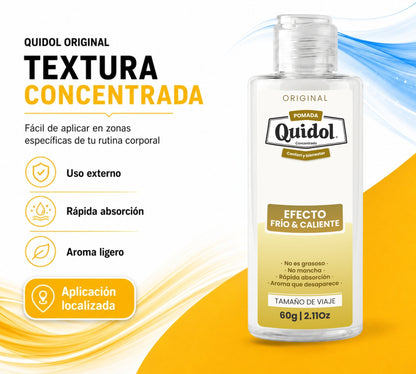 Quidol Original 60 g | Crema corporal de sensación frío-calor para molestias musculares y articulares