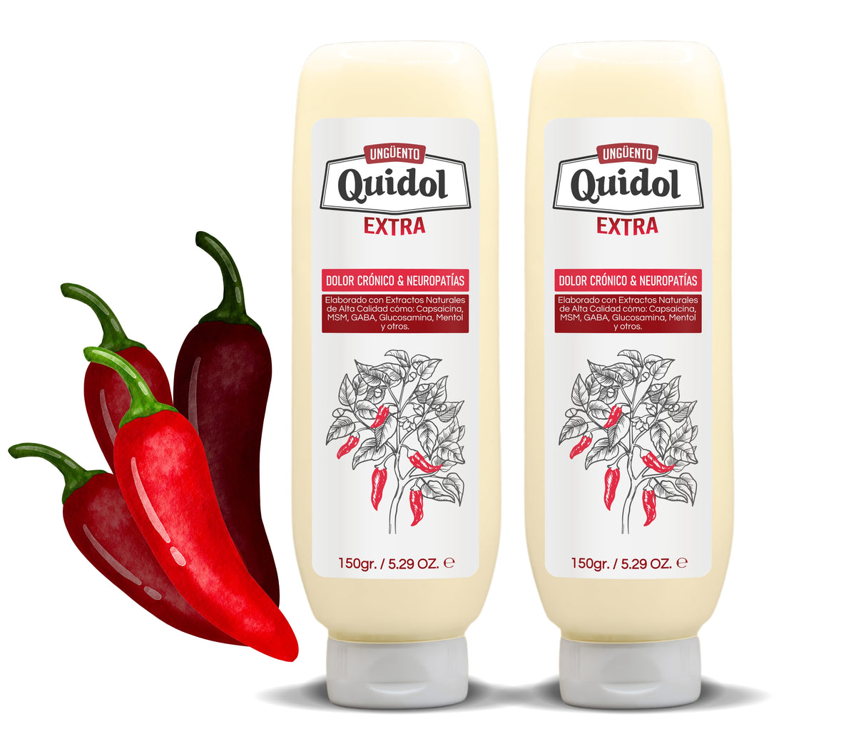 Quidol Extra pack de 2 | Alivio del dolor nervioso, ardor y hormigueo