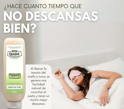 Quidol Stress 150g. | Ungüento Relajante para Cuello y Nuca – Alivia la Tensión, Reduce el Estrés y Ayuda a Dormir Mejor