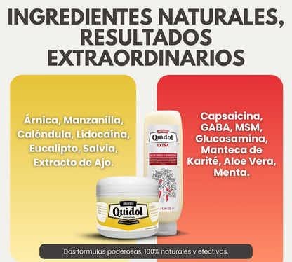 Kit Quidol Original 120 g + Quidol Extra 150 g | Para dolor muscular, articular y nervioso