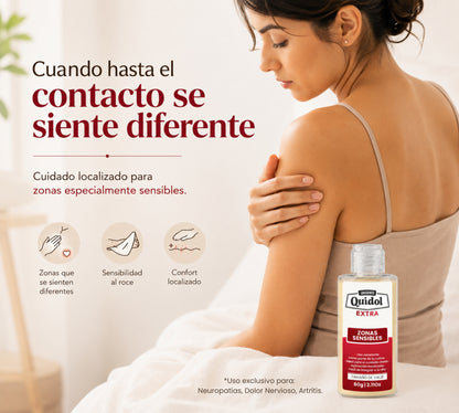 Quidol Extra 60 g | Crema de sensación intensa para dolor nervioso, hormigueo y molestias localizadas