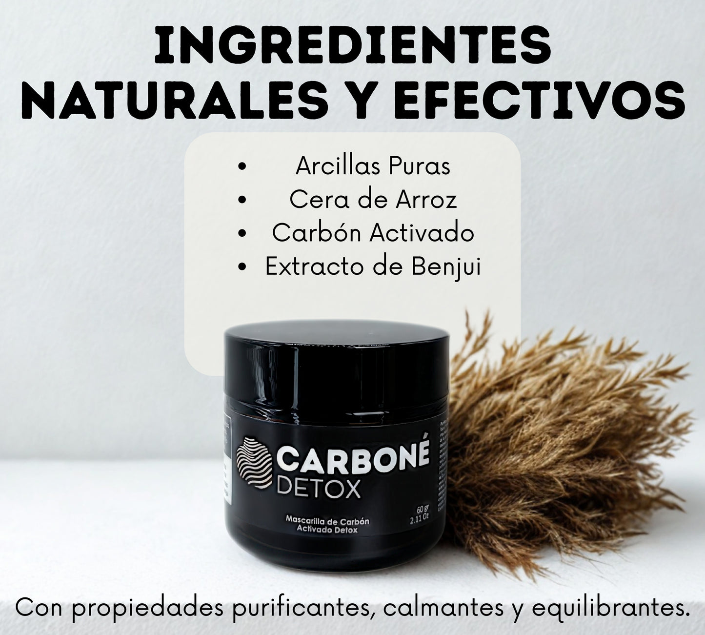 Carboné Detox 60g. | Mascarilla Facial de Carbón Activado para Limpieza Profunda, Eliminación de Impurezas y Control Total de Grasa en la Piel