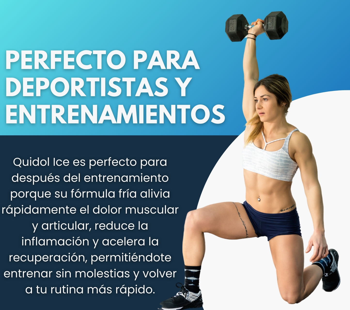 Quidol Ice 150gr. | Gel Extra Frío para Alivio Inmediato de Dolor Muscular y Articular – Efecto Cooling Intenso con Mentol, Árnica y Aloe Vera