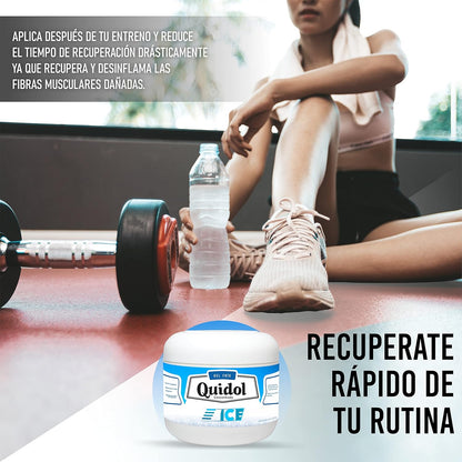 Quidol Ice 120gr. | Gel Extra Frío para Alivio Inmediato de Dolor Muscular y Articular – Efecto Cooling Intenso con Mentol, Árnica y Aloe Vera