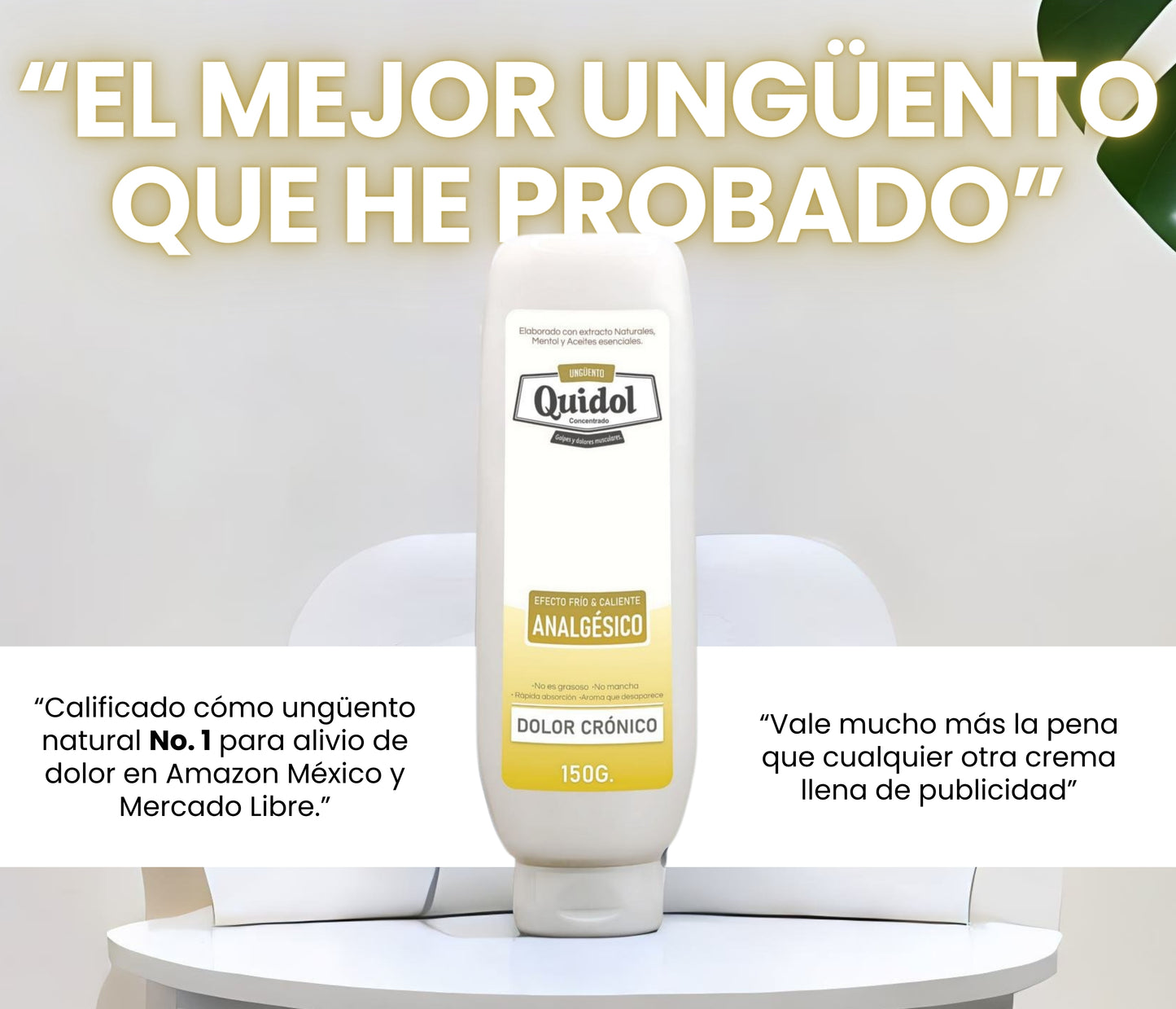 Quidol Ungüento 150gr. | Alivio Rápido para Dolor Muscular, Articular y Golpes – Efecto Frío y Calor