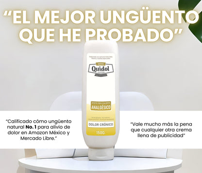 Quidol Ungüento 150gr. | Alivio Rápido para Dolor Muscular, Articular y Golpes – Efecto Frío y Calor