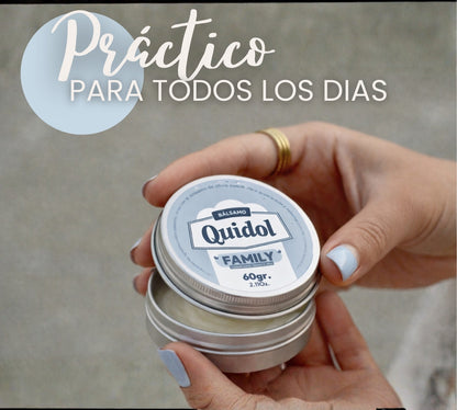 Quidol Family 60gr. | Bálsamo de Alivio Rápido para Golpes, Picaduras y Molestias Diarias – Fórmula Suave para Toda la Familia con Árnica y Caléndula