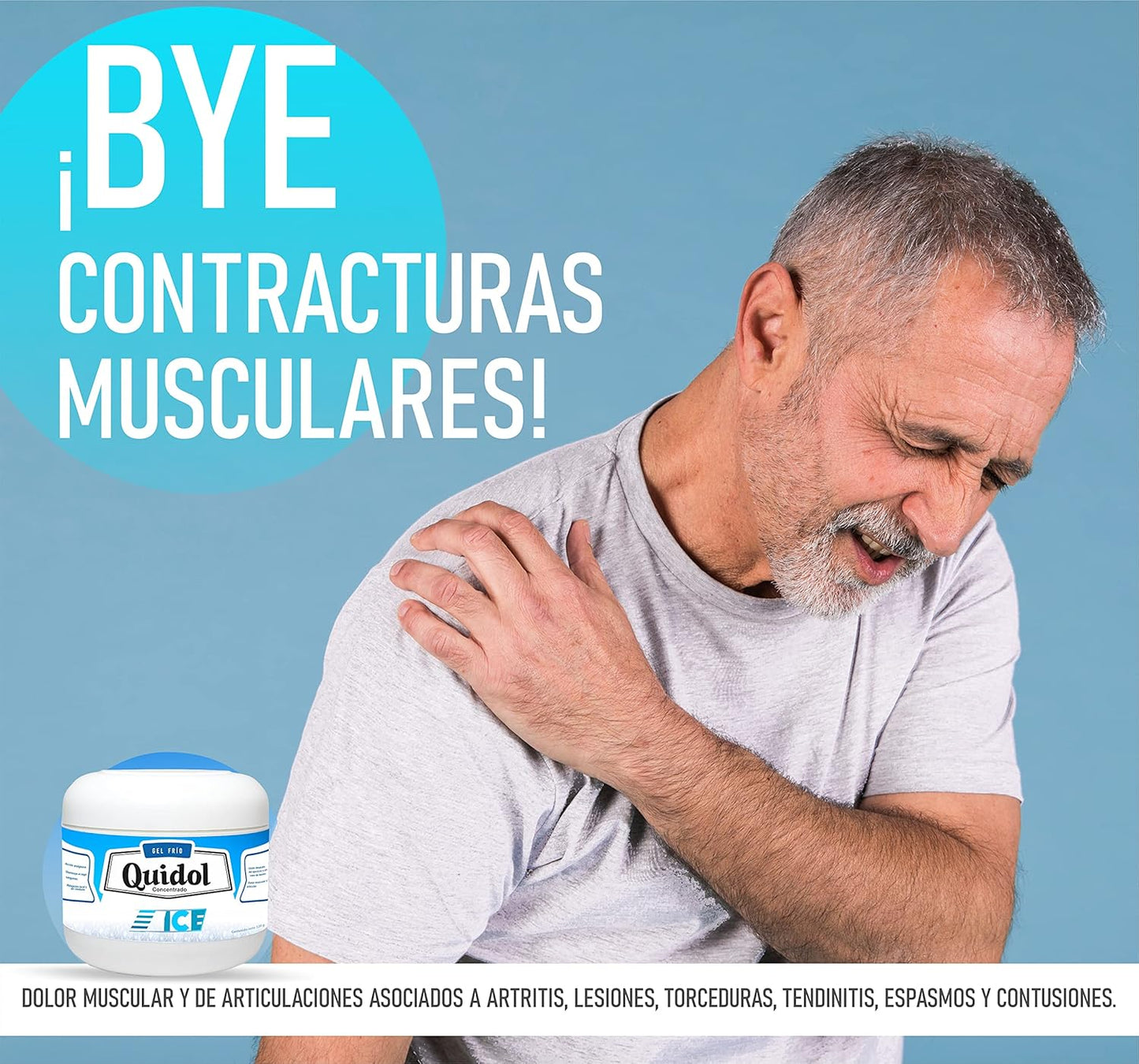 Quidol Ice 120gr. | Gel Extra Frío para Alivio Inmediato de Dolor Muscular y Articular – Efecto Cooling Intenso con Mentol, Árnica y Aloe Vera