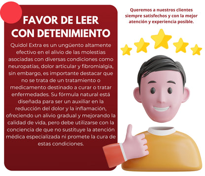 Quidol Extra 150gr. | Alivio Potente para Neuropatía, Dolor Nervioso y Articular – Fórmula Avanzada con Capsaicina, MSM y GABA