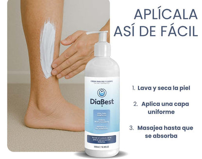 DiaBest 500ml | Hidratación Intensiva para Piel Seca y Delicada