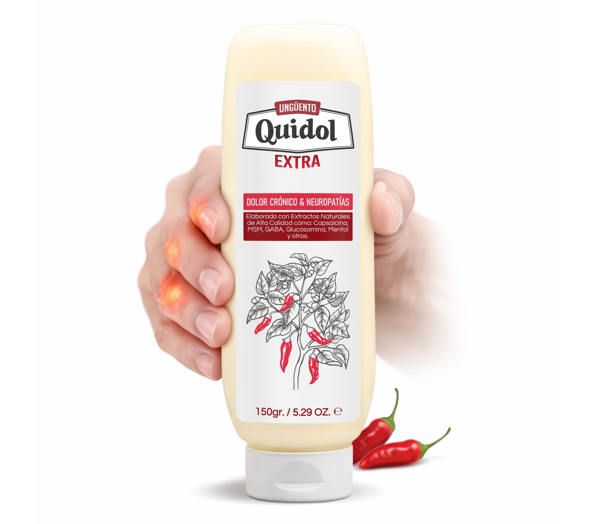 Quidol Extra sostenido con la mano